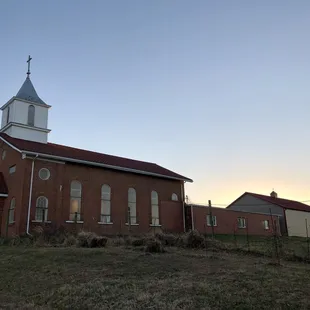 a church with a steeple