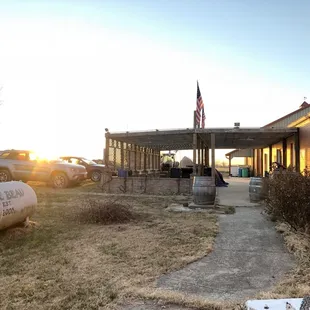 the back of the winery