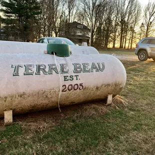 a tank with the name terre beau on it