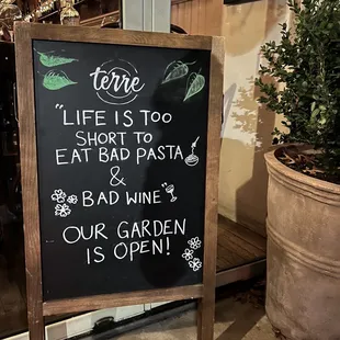 a sign outside of a restaurant