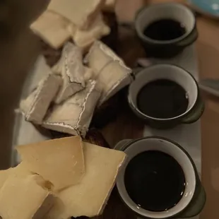 Balsamic vinegar and cheese appetizer