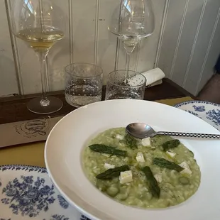 asparagus and talleggio risotto