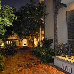 Side Entrance to Courtyard at Night