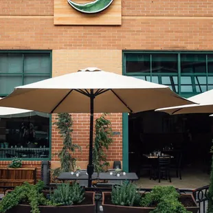 Patio seating.