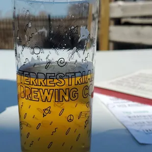 Delicious beer in a cool glass!