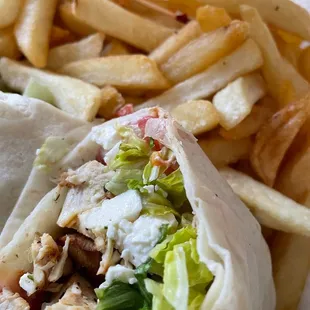 GREEK Grilled CHICKEN WRAP w/ SIDE