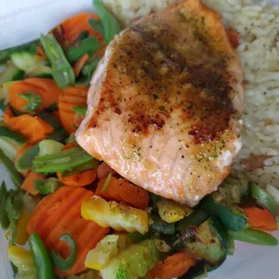 Grilled salmon