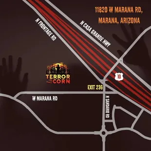 Map to Terror In The Corn