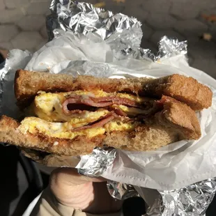 Pork roll breakfast sandwich