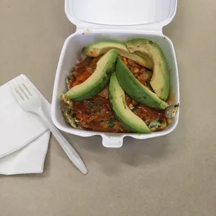 avocado in a container