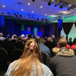 Looks like we're in church! Mask wearing is not enforced once you're seated.