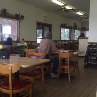 Part of the rather plain interior