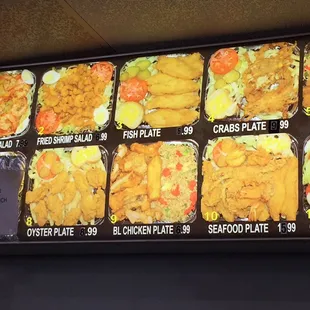 a variety of food items