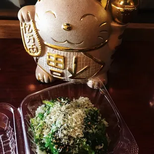 Delicious Seaweed Salad! Sometimes I ask for the crunchies!