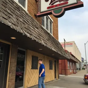 a man standing outside