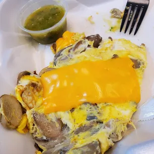 Mushroom and cheese? Omlette
