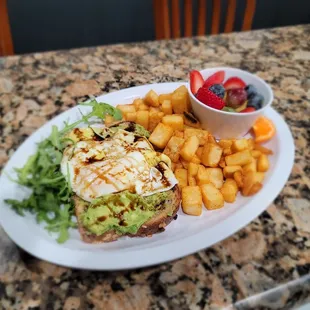 a plate of food on a table
