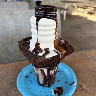 Crazy chocolate brownie shake