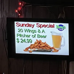 a menu for a beer and pretzels