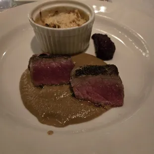 Lamb with mushroom sauce.  This one wow'ed me.