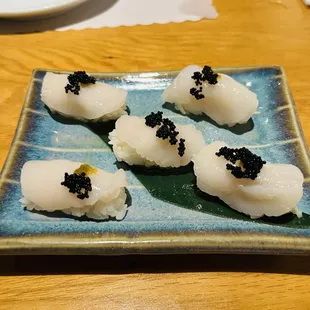 Fresh Scallop Sashimi with Caviar