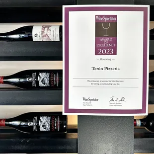 Wine spectator award