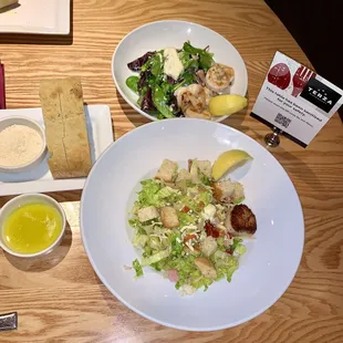 Chopped salad &amp; pear salad