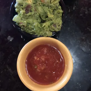 Salsa and guacamole