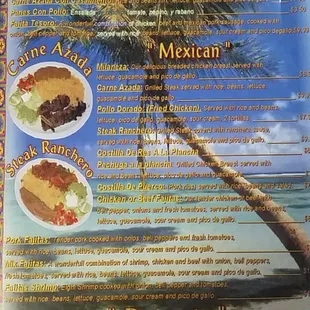 burritos and wraps, menu