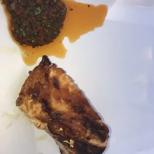 a piece of meat on a plate