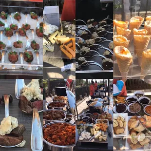 a variety of food items