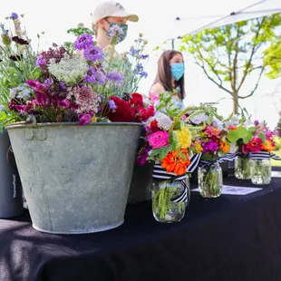 a variety of flowers