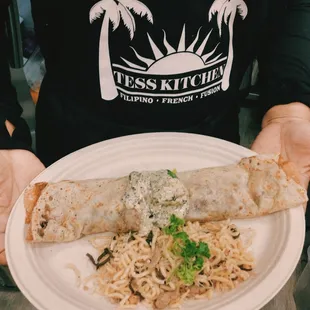 Spinach Artichoke Crepe