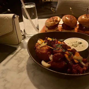 a plate of food on a table