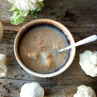 Creamed cauliflower soup
