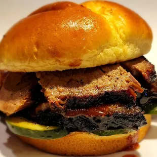 a closeup of a sandwich