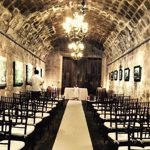 They have two venues to hold your wedding ceremony. We had ours in the cave which seats 90 people