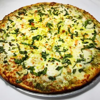 Goat Cheese and Shrimp Pesto Pizza