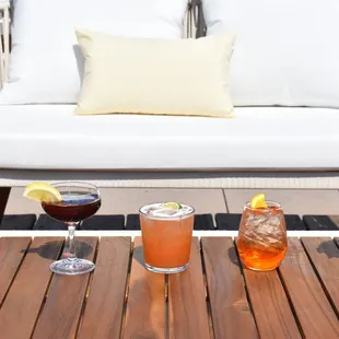 Craft Cocktail Lineup at Tetto Rooftop Bar and Pizza Restaurant