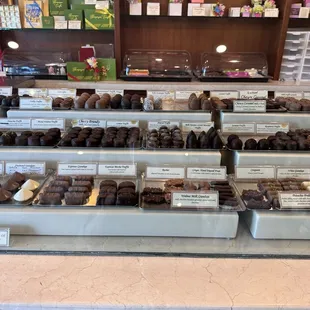 Variety of chocolates