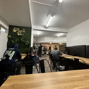 Everyone waiting. 45 minute minimum after ordering today