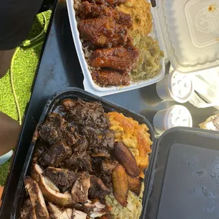 Wing combo &amp; 1/2 jerk ck 1/2 ox tail combo.