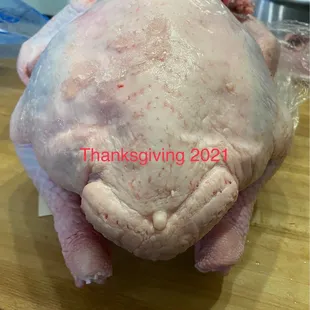 a turkey on a cutting board