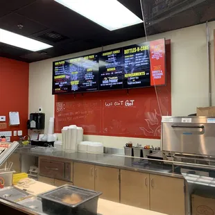 Menu board.