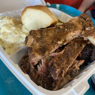 Ribs, Brisket, Pulled Pork, Mac N&apos; Cheese, and BBQ Beans...