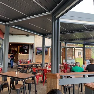 Outside dining next to the water