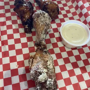 Wings- dry ranch &amp; bbq