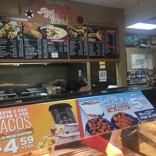 Menu for their little restaurant