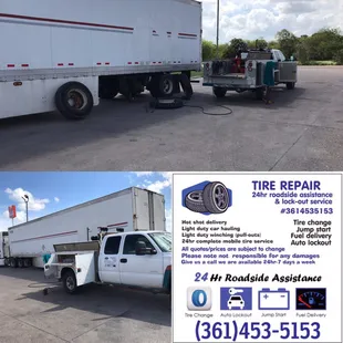 24hr Commercial truck and trailer tire service