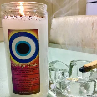 Evil Eye Candle and Palo Santo